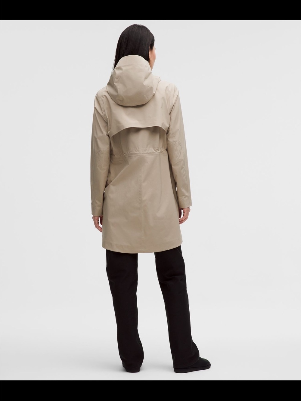 lululemon rain rebel Light Cream Hooded Trench / Rain Coat - Picture 8 of 10